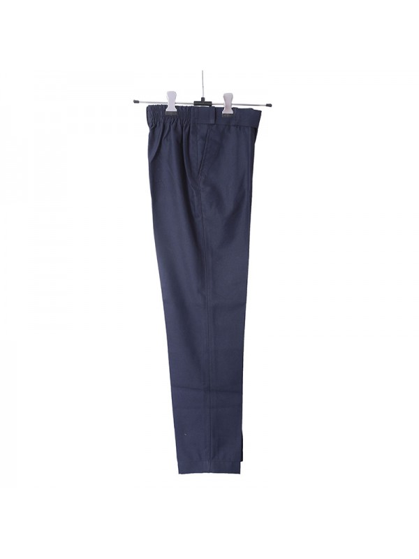 Dark Blue Trouser Flat Front with Back Elastic