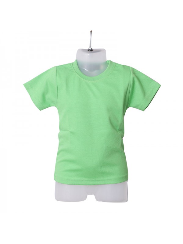 Plain Round neck F.Green T-Shirt for KG-2 and STD-IV