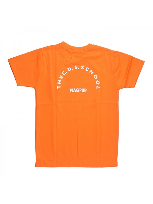 Round Neck T-Shirt Orange Colour with CDS Monogram 