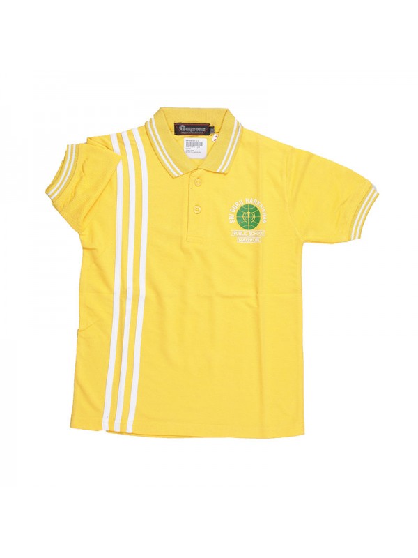 Yellow Coloured T-Shirt as per Pattern with School Monogram 