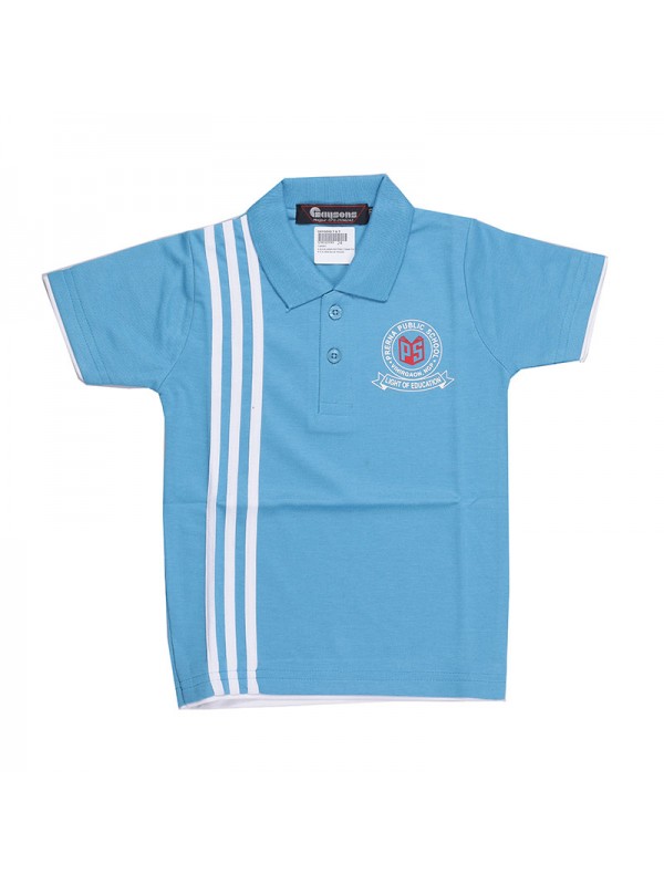 Sky Blue T-Shirt as per Pattern with School Monogram 