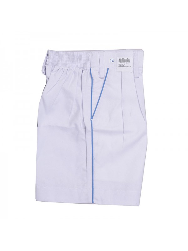 White Half Pant with House Colour Piping