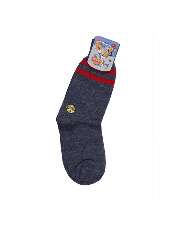 Socks mix Grey with Two Red Patta 