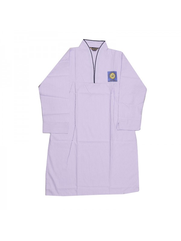 Purple Stripe 3/4th Sleeves Kurti with College Monogram for Class B.Sc 