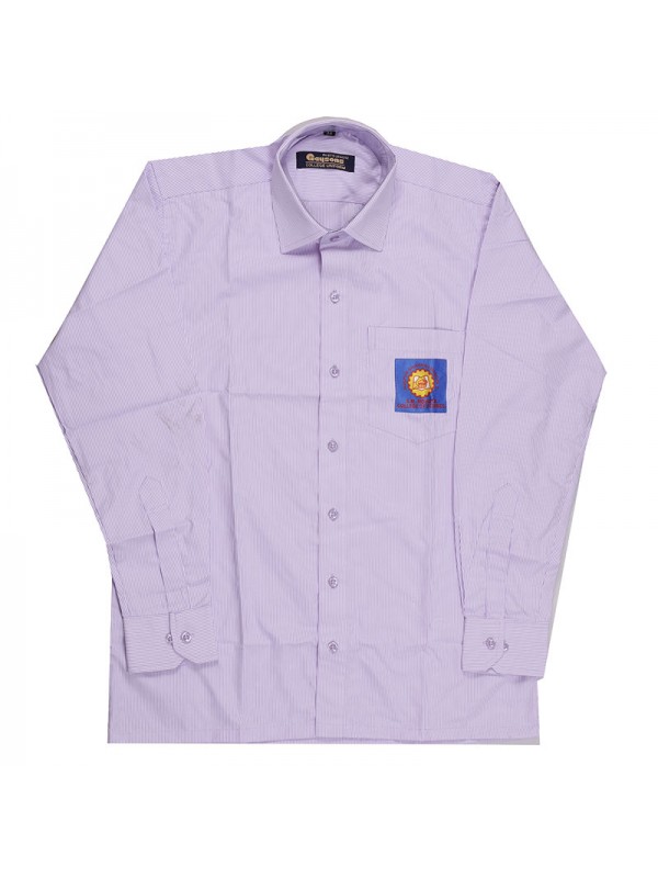 Purple Stripe Full Sleeves Shirt with College Monogram for Class B.Sc