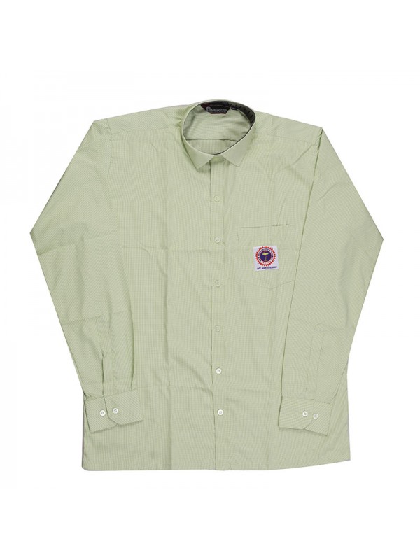 Green Check Full Sleeves Shirt with Monogram 