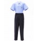Sky Blue Spun Shirt For STD. VI to X with House Monogram