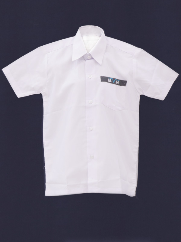 White Half Sleeves Shirt For STD XI to XII Boys
